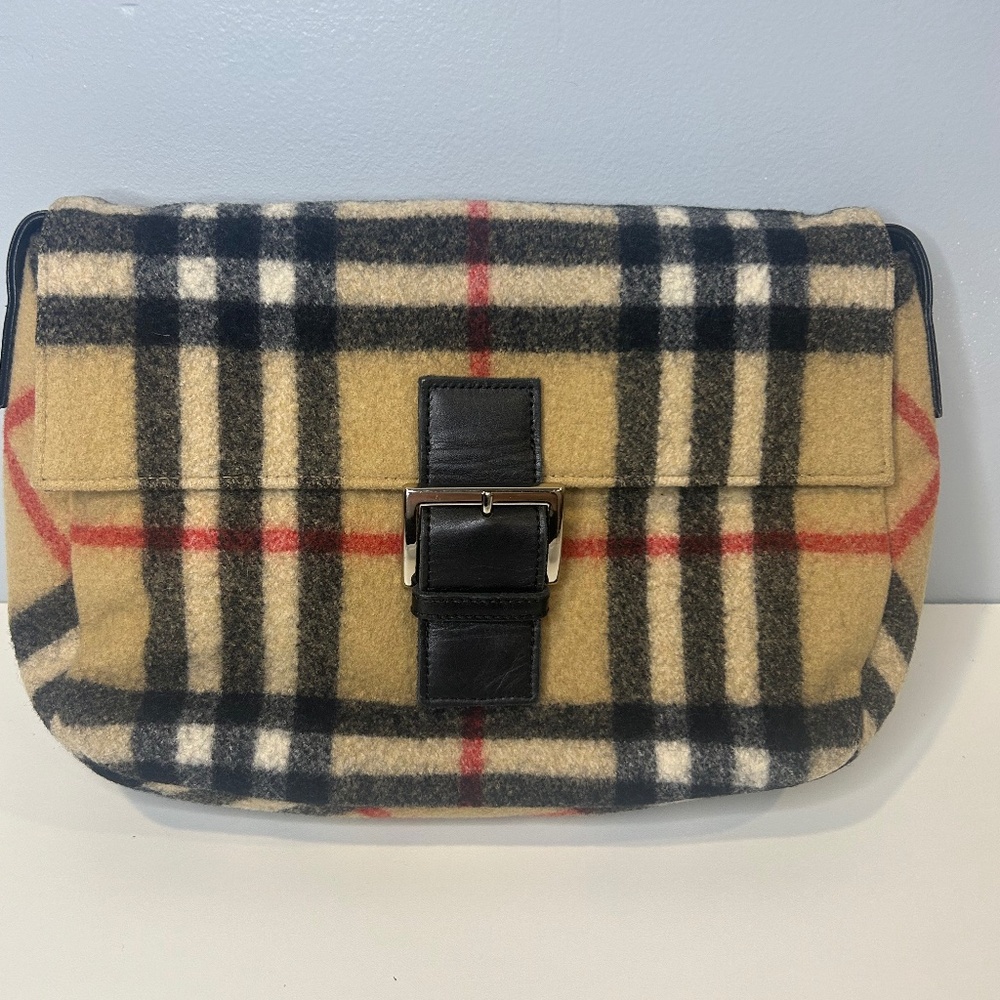 Burberry Wool Porschette Bag